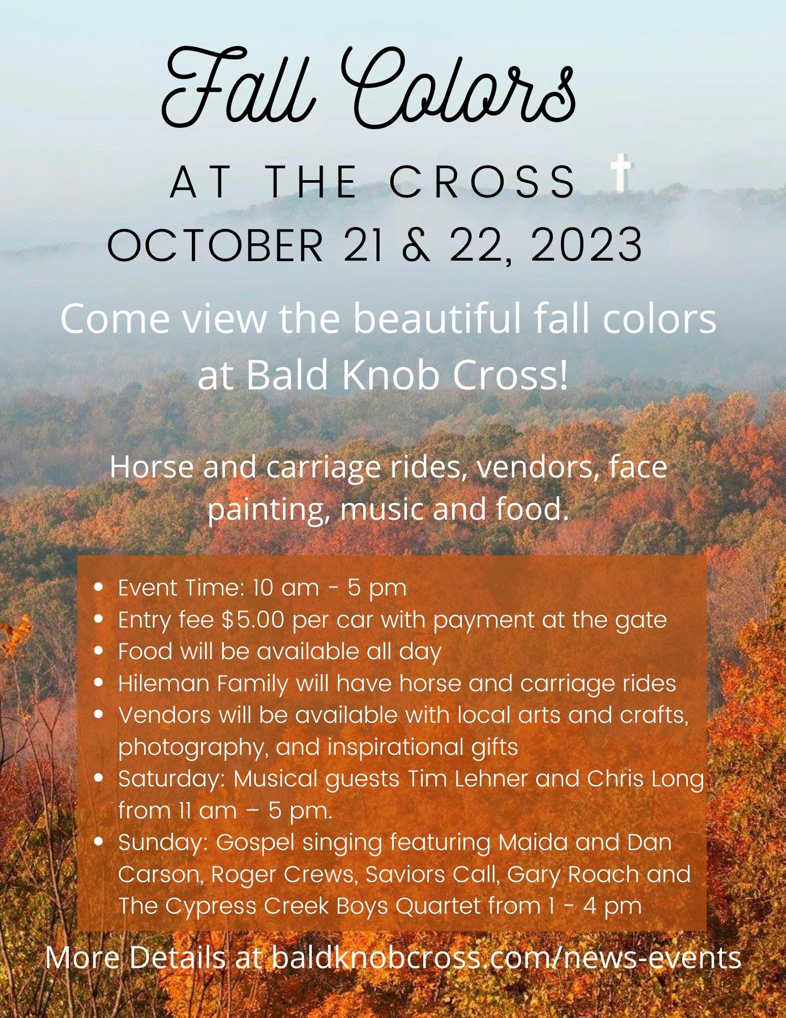 Fall Colors at Bald Knob Cross - Experience Mississippi River