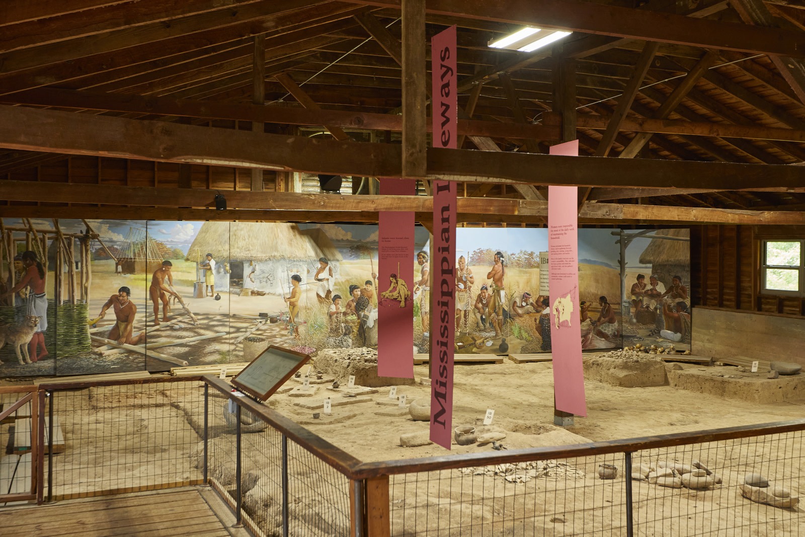 Exhibit at Wickliffe Mounds State Historic Site in Tennessee